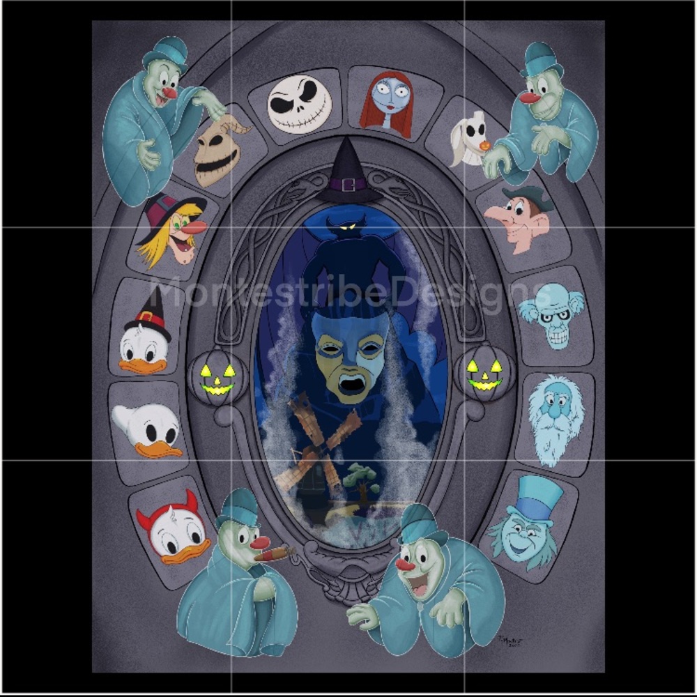 Disney Drawing “Disney Halloween Treat”Print 8.5”x11”On Quality Acid Free Paper